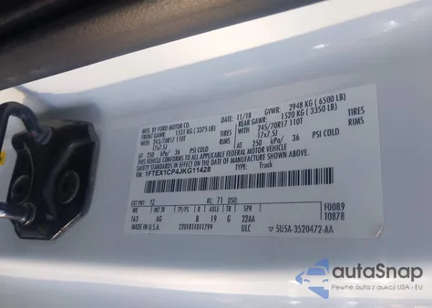 2018 Ford F-150 Xl from USA, damaged, VIN 1FTEX1CP4JKG11428